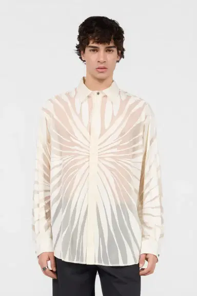 Roberto Cavalli Shirt With Ray Devoré Print | Thumbnail 2 Roberto Cavalli Shirt With Ray Devoré Print | Thumbnail 2