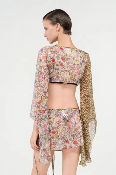 Roberto Cavalli Baby Jaguar Print Silk Top | Thumbnail 3 Roberto Cavalli Baby Jaguar Print Silk Top | Thumbnail 3