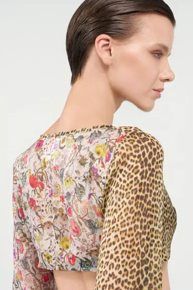 Roberto Cavalli Baby Jaguar Print Silk Top | Thumbnail 6 Roberto Cavalli Baby Jaguar Print Silk Top | Thumbnail 6