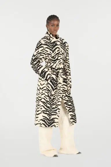 Roberto Cavalli Coat With White Tigress Print | Thumbnail 2 Roberto Cavalli Coat With White Tigress Print | Thumbnail 2