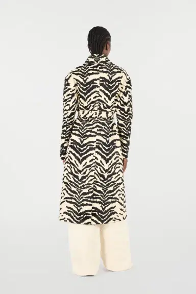 Roberto Cavalli Coat With White Tigress Print | Thumbnail 3 Roberto Cavalli Coat With White Tigress Print | Thumbnail 3