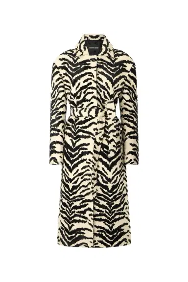 Roberto Cavalli Coat With White Tigress Print | Thumbnail 1 Roberto Cavalli Coat With White Tigress Print | Thumbnail 1