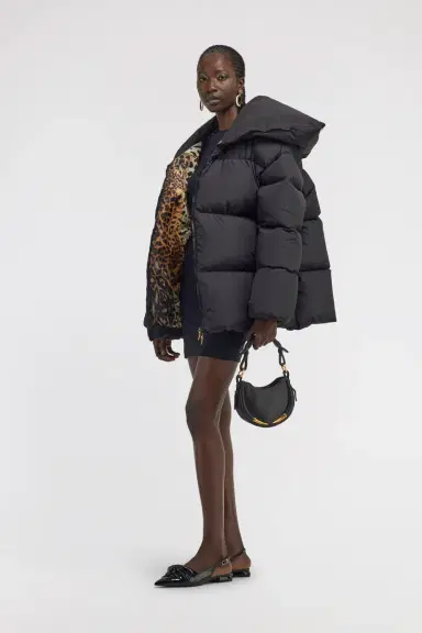 Roberto Cavalli Black High Collar Down Jacket | Thumbnail 5 Roberto Cavalli Black High Collar Down Jacket | Thumbnail 5