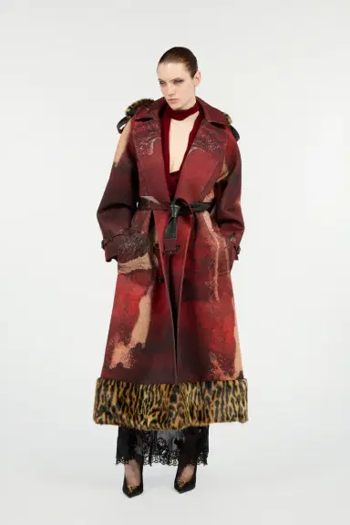 Roberto Cavalli Dark Red Wrap-Over Sweater | Thumbnail 6 Roberto Cavalli Dark Red Wrap-Over Sweater | Thumbnail 6