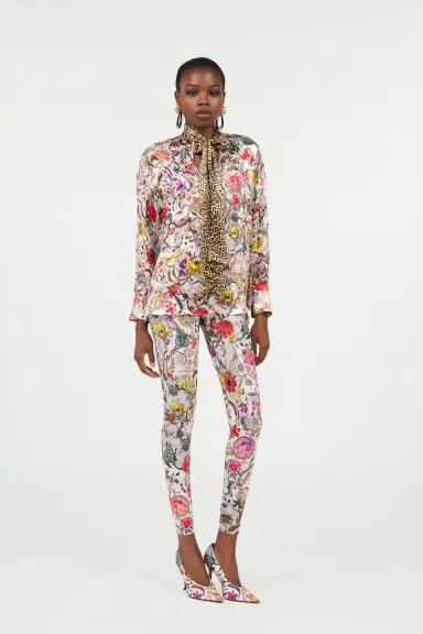 Roberto Cavalli Florentine Flowers Print Leggings | Thumbnail 7 Roberto Cavalli Florentine Flowers Print Leggings | Thumbnail 7