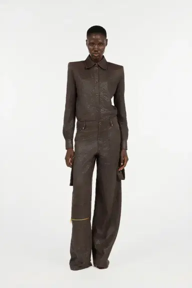 Roberto Cavalli Dark Brown Leather Shirt | Thumbnail 6 Roberto Cavalli Dark Brown Leather Shirt | Thumbnail 6