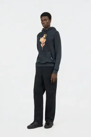 Roberto Cavalli Black Sweatshirt with Printed Roses | Thumbnail 6 Roberto Cavalli Black Sweatshirt with Printed Roses | Thumbnail 6