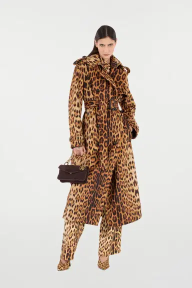 Roberto Cavalli Long Trench Coat With Jaguar Skin Print | Thumbnail 7 Roberto Cavalli Long Trench Coat With Jaguar Skin Print | Thumbnail 7