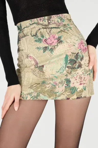 Roberto Cavalli Miniskirt With Oriental Bird Print | Thumbnail 5 Roberto Cavalli Miniskirt With Oriental Bird Print | Thumbnail 5