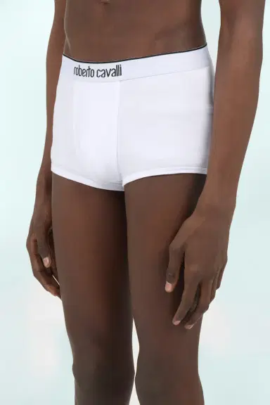 Roberto Cavalli White Cotton Boxers Bi-Pack | Thumbnail 4 Roberto Cavalli White Cotton Boxers Bi-Pack | Thumbnail 4