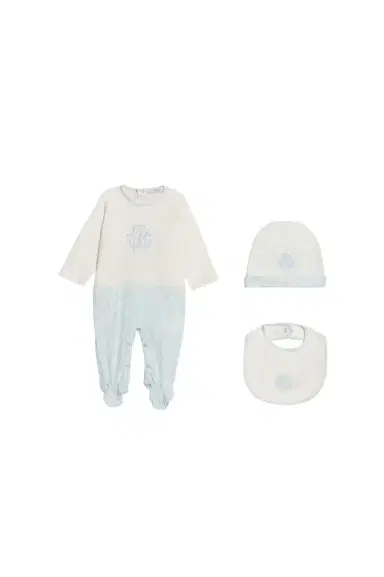 Roberto Cavalli Light Blue Monogram Zebra Print Children Kit | Thumbnail 1 Roberto Cavalli Light Blue Monogram Zebra Print Children Kit | Thumbnail 1