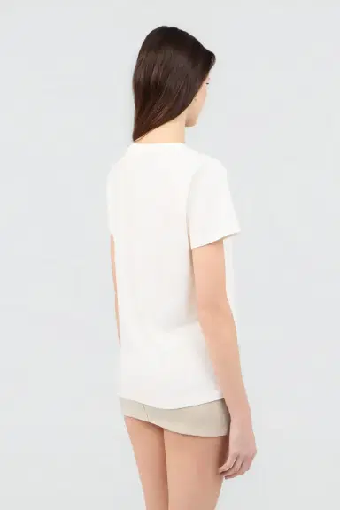 Roberto Cavalli Ivory T-shirt with Logo | Thumbnail 3 Roberto Cavalli Ivory T-shirt with Logo | Thumbnail 3