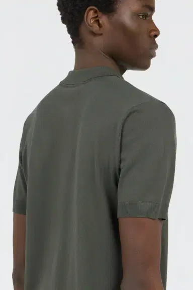 Roberto Cavalli Green Knitted Polo Shirt with Monogram RC | Thumbnail 5 Roberto Cavalli Green Knitted Polo Shirt with Monogram RC | Thumbnail 5