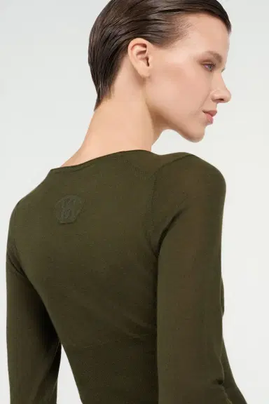 Roberto Cavalli Green Long Sleeve Knit Top | Thumbnail 6 Roberto Cavalli Green Long Sleeve Knit Top | Thumbnail 6