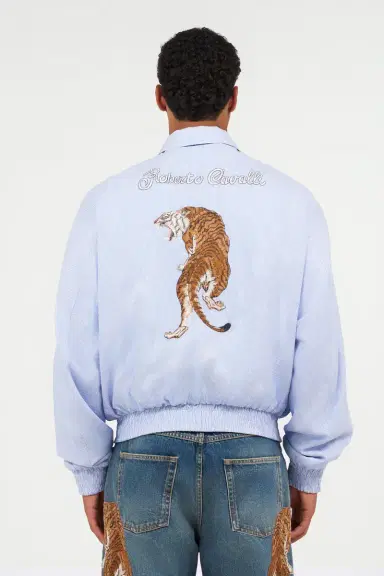 Roberto Cavalli Reversible Bomber Jacket with Baby Jaguar Print | Thumbnail 3 Roberto Cavalli Reversible Bomber Jacket with Baby Jaguar Print | Thumbnail 3