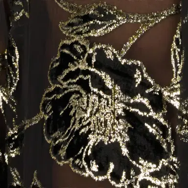 Roberto Cavalli Black and Gold See-Through Shirt with Floral Pattern | Thumbnail 4 Roberto Cavalli Black and Gold See-Through Shirt with Floral Pattern | Thumbnail 4