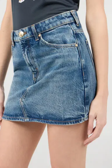 Roberto Cavalli Blue Denim Mini Skirt | Thumbnail 4 Roberto Cavalli Blue Denim Mini Skirt | Thumbnail 4