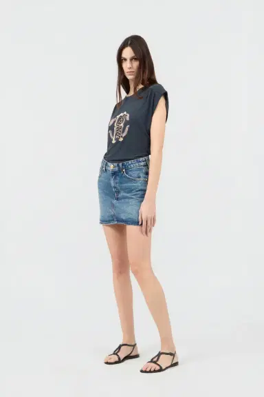 Roberto Cavalli Blue Denim Mini Skirt | Thumbnail 6 Roberto Cavalli Blue Denim Mini Skirt | Thumbnail 6