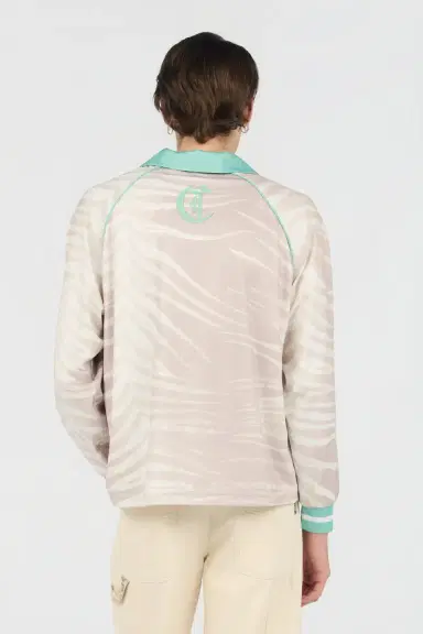 Roberto Cavalli Sports Jersey With Natural Barb Print And JC Logo | Thumbnail 3 Roberto Cavalli Sports Jersey With Natural Barb Print And JC Logo | Thumbnail 3