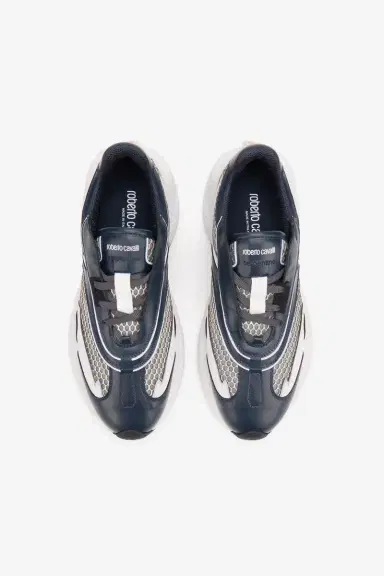 Roberto Cavalli Navy Blue Chunky Sneaker | Thumbnail 4 Roberto Cavalli Navy Blue Chunky Sneaker | Thumbnail 4