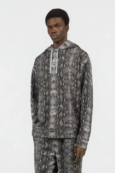 Roberto Cavalli Python Print Hoodie Sweatshirt | Thumbnail 2 Roberto Cavalli Python Print Hoodie Sweatshirt | Thumbnail 2