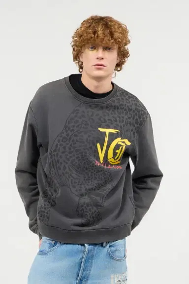Roberto Cavalli Sweatshirt With Jaguar And Lettering | Thumbnail 2 Roberto Cavalli Sweatshirt With Jaguar And Lettering | Thumbnail 2