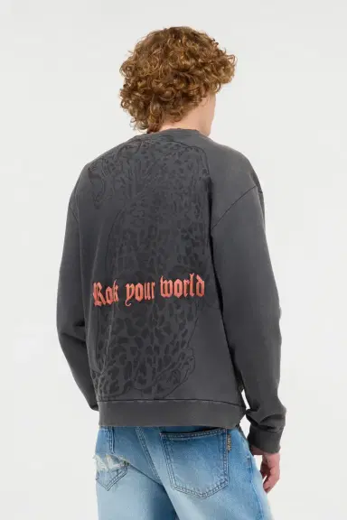 Roberto Cavalli Sweatshirt With Jaguar And Lettering | Thumbnail 3 Roberto Cavalli Sweatshirt With Jaguar And Lettering | Thumbnail 3