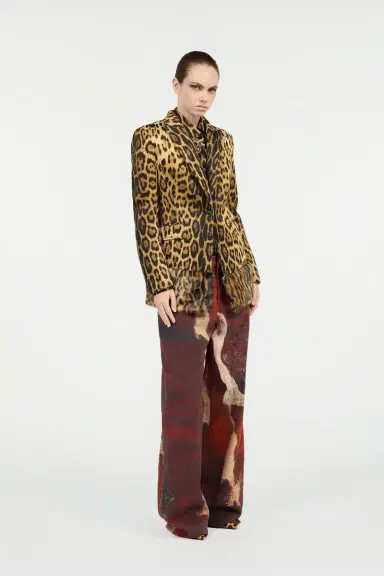 Roberto Cavalli Single-Breasted Blazer With Jaguar Skin Print | Thumbnail 2 Roberto Cavalli Single-Breasted Blazer With Jaguar Skin Print | Thumbnail 2