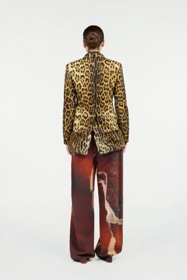Roberto Cavalli Single-Breasted Blazer With Jaguar Skin Print | Thumbnail 3 Roberto Cavalli Single-Breasted Blazer With Jaguar Skin Print | Thumbnail 3
