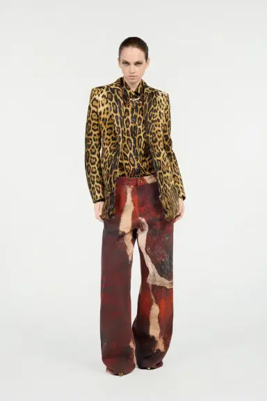 Roberto Cavalli Single-Breasted Blazer With Jaguar Skin Print | Thumbnail 6 Roberto Cavalli Single-Breasted Blazer With Jaguar Skin Print | Thumbnail 6