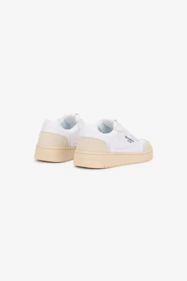 Roberto Cavalli White Leather Sneakers With Beige Inserts | Thumbnail 3 Roberto Cavalli White Leather Sneakers With Beige Inserts | Thumbnail 3