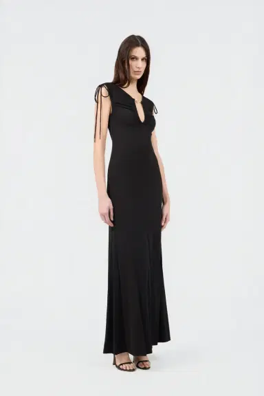 Roberto Cavalli Black Maxi Dress with Mirror Snake Detail | Thumbnail 6 Roberto Cavalli Black Maxi Dress with Mirror Snake Detail | Thumbnail 6