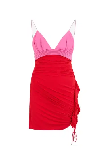 Roberto Cavalli Red And Pink Mini Dress | Thumbnail 1 Roberto Cavalli Red And Pink Mini Dress | Thumbnail 1