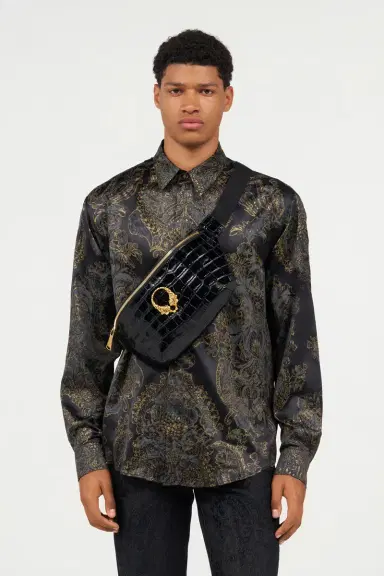 Roberto Cavalli Roar Belt Bag Black Leather | Thumbnail 2 Roberto Cavalli Roar Belt Bag Black Leather | Thumbnail 2
