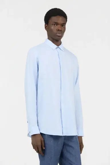 Roberto Cavalli Light Blue Linen Shirt | Thumbnail 2 Roberto Cavalli Light Blue Linen Shirt | Thumbnail 2