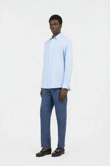Roberto Cavalli Light Blue Linen Shirt | Thumbnail 6 Roberto Cavalli Light Blue Linen Shirt | Thumbnail 6