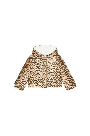 Roberto Cavalli Hooded Sweatshirt With Jaguar Skin Print | Thumbnail 1 Roberto Cavalli Hooded Sweatshirt With Jaguar Skin Print | Thumbnail 1