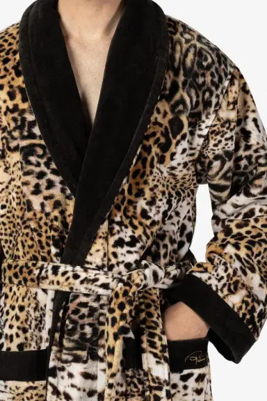Roberto Cavalli Jaguar Skin Print Bath Robe | Thumbnail 3 Roberto Cavalli Jaguar Skin Print Bath Robe | Thumbnail 3