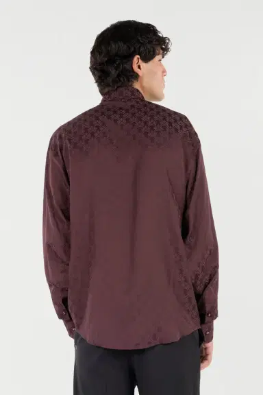 Roberto Cavalli Silk-Blend Shirt With All-Over Monogram | Thumbnail 3 Roberto Cavalli Silk-Blend Shirt With All-Over Monogram | Thumbnail 3