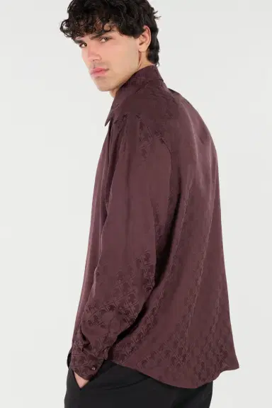Roberto Cavalli Silk-Blend Shirt With All-Over Monogram | Thumbnail 6 Roberto Cavalli Silk-Blend Shirt With All-Over Monogram | Thumbnail 6