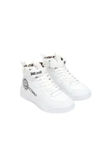 Roberto Cavalli White High Top Sneakers | Thumbnail 1 Roberto Cavalli White High Top Sneakers | Thumbnail 1