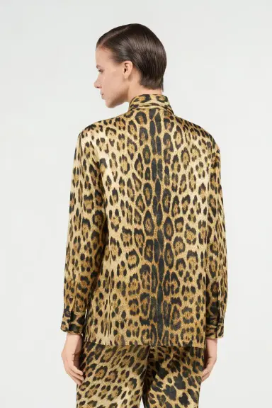 Roberto Cavalli Silk Shirt with Jaguar Print | Thumbnail 3 Roberto Cavalli Silk Shirt with Jaguar Print | Thumbnail 3