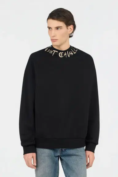 Roberto Cavalli Black Sweatshirt With Logo | Thumbnail 2 Roberto Cavalli Black Sweatshirt With Logo | Thumbnail 2