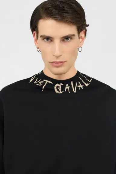 Roberto Cavalli Black Sweatshirt With Logo | Thumbnail 4 Roberto Cavalli Black Sweatshirt With Logo | Thumbnail 4