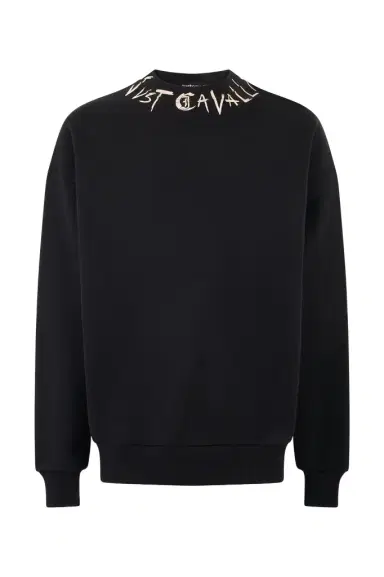 Roberto Cavalli Black Sweatshirt With Logo | Thumbnail 1 Roberto Cavalli Black Sweatshirt With Logo | Thumbnail 1