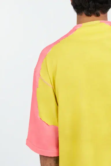 Roberto Cavalli Yellow And Pink Color-Block T-Shirt | Thumbnail 5 Roberto Cavalli Yellow And Pink Color-Block T-Shirt | Thumbnail 5