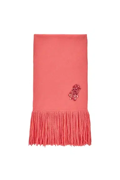 Roberto Cavalli Antique pink scarf with Monogram Mirror Snake | Thumbnail 1 Roberto Cavalli Antique pink scarf with Monogram Mirror Snake | Thumbnail 1