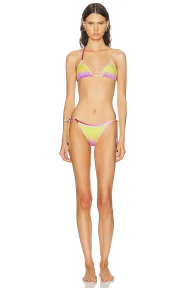 The Attico Triangle Bikini Set | Thumbnail 1 The Attico Triangle Bikini Set | Thumbnail 1