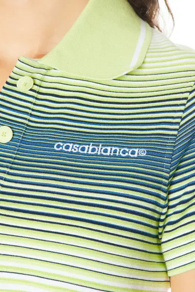 Casablanca Striped Polo Top | Thumbnail 5 Casablanca Striped Polo Top | Thumbnail 5