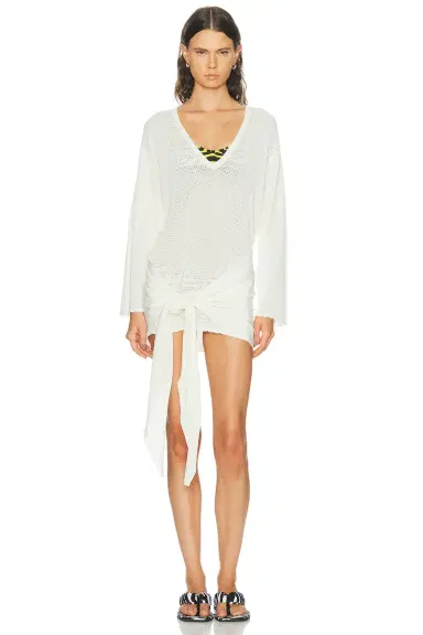 The Attico V Neck Mini Dress | Thumbnail 1 The Attico V Neck Mini Dress | Thumbnail 1
